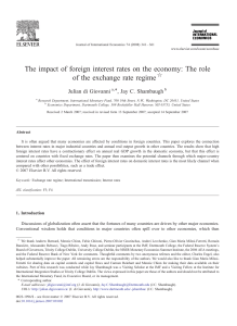 The impact of foreign interest rates on the economy: The role of the