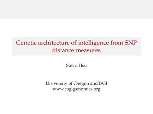 Genetic architecture of intelligence from SNP - cog