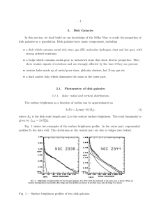 Disk Galaxies and problem 3