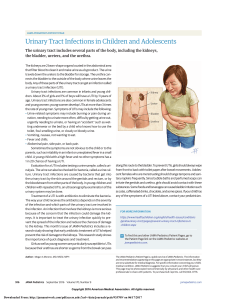 Urinary Tract Infections in Children and Adolescents