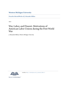 War, Labor, and Dissent: Motivations of American Labor Unions