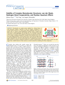 Stability of Complex Biomolecular Structures: van der Waals