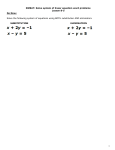 8-6 Systems Word Problems - White Plains Public Schools