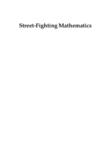Street-Fighting Mathematics