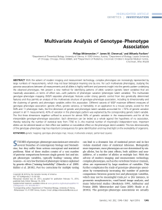 Multivariate Analysis of Genotype–Phenotype Association