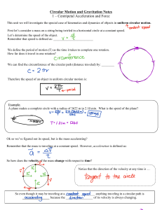 Centripetal Acceleration and Force