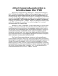 A Short Summary of America`s Role in Rebuilding Japan After WWII