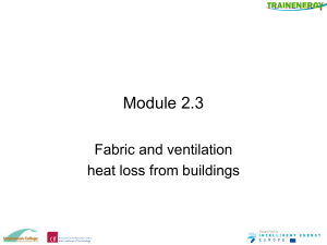 Fabric and ventilation heat loss