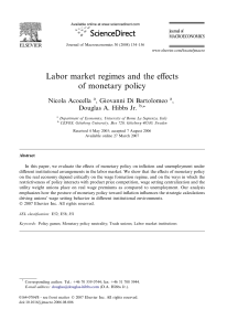 Labor market regimes and the effects of monetary policy