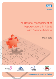 The Hospital Management of Hypoglycaemia in Adults