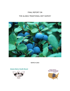 final report on the alaska traditional diet survey