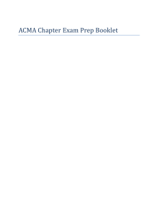 ACMA Chapter Exam Prep Booklet