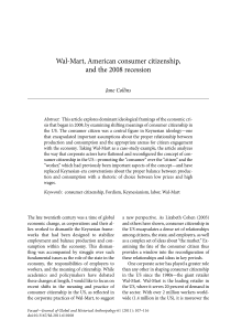 Wal-Mart, American consumer citizenship, and the 2008 recession