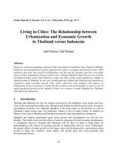 Living in Cities: The Relationship between Urbanization