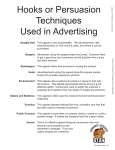 Hooks or Persuasion Techniques Used in Advertising