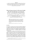 Patient Empowerment by Electronic Health Records: First Results of