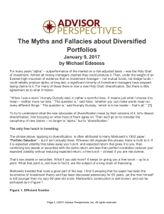 The Myths and Fallacies about Diversified Portfolios