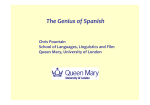 The Genius of Spanish - Personal Webspace for QMUL