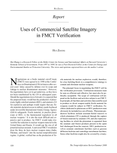 NPR72: Uses of Commercial Satellite Imagery in FMCT Verification