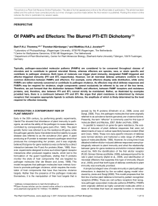 Of PAMPs and Effectors: The Blurred PTI-ETI