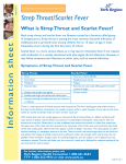 Strep Throat/Scarlet Fever Fact Sheet