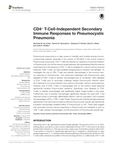 CD4+ T-Cell-Independent Secondary Immune Responses to