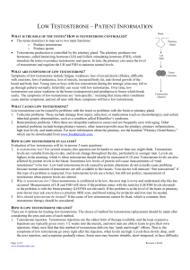 Low Testosterone Handout