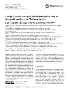 Ecology of aerobic anoxygenic phototrophic