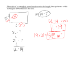 The width of a rectangle is seven less than twice the length. If the