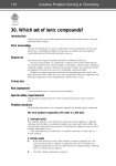 30. Which set of ionic compounds?