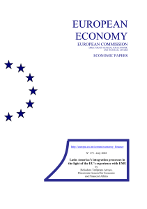 Economic Papers. 173. Latin America`s integration processes in the