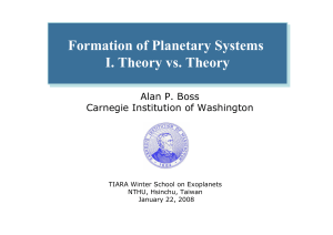 Theory vs. Theory - ASIAA