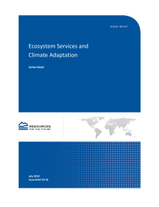 Ecosystem Services and Climate Adaptation