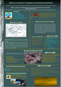 benefits of geodetic techniques on earthquake researches