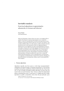 Inevitable reanalysis - Universität Konstanz