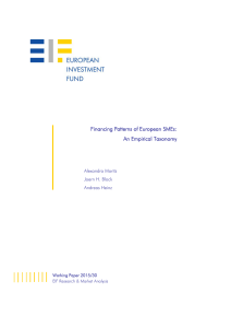 Financing Patterns of European SMEs