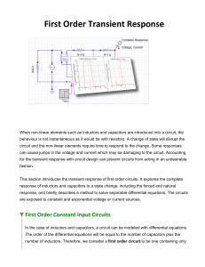 First Order Transient Response