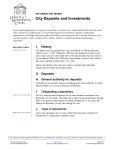 City Deposits and Investments