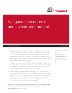 Vanguard`s economic and investment outlook