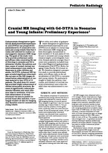 Cranial MR imaging with Gd-DTPA in neonates and young infants