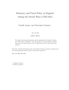 Monetary and Fiscal Policy in England during the French Wars