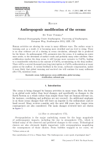 Anthropogenic modification of the oceans