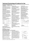 Technical information for micro switches