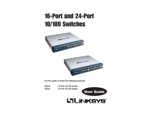 16-Port and 24-Port 10/100 Switches