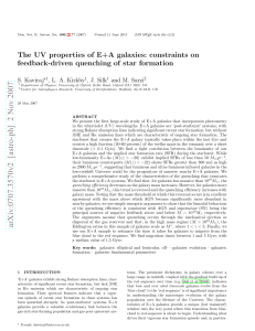The UV properties of E+ A galaxies: constraints on feedback