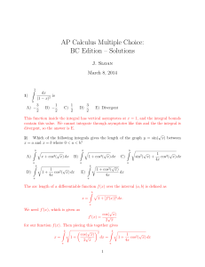 AP Calculus Multiple Choice: BC Edition – Solutions