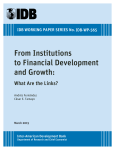 From Institutions to Financial Development and growth: what are the