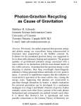 Photon-Graviton Recycling as Cause of Gravitation