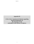 Appendix II: A Few Select, Supplemental Quotes regarding Inspired