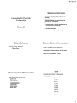 Understanding Diversity: Systematics Classifying Organisms